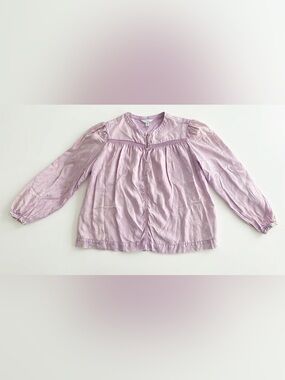 Time and Tru Lavender Purple Smocked Lyocell Blouse Top S (4-6) NWOT